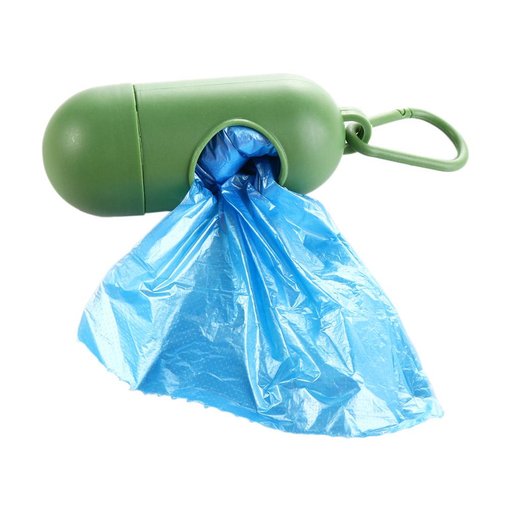 With Carabiner Clip for Walking Travel Dog Poop Bags Dispenser Pet Waste Bag Holder Garbage Storag Box Trash Sack Case Carrier