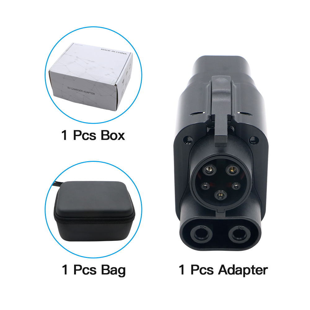 EV Charger Adaptor CCS2 To CCS1 DC Fast Charging 250A For Eletric Vehicle PHEV Hybrid Cars