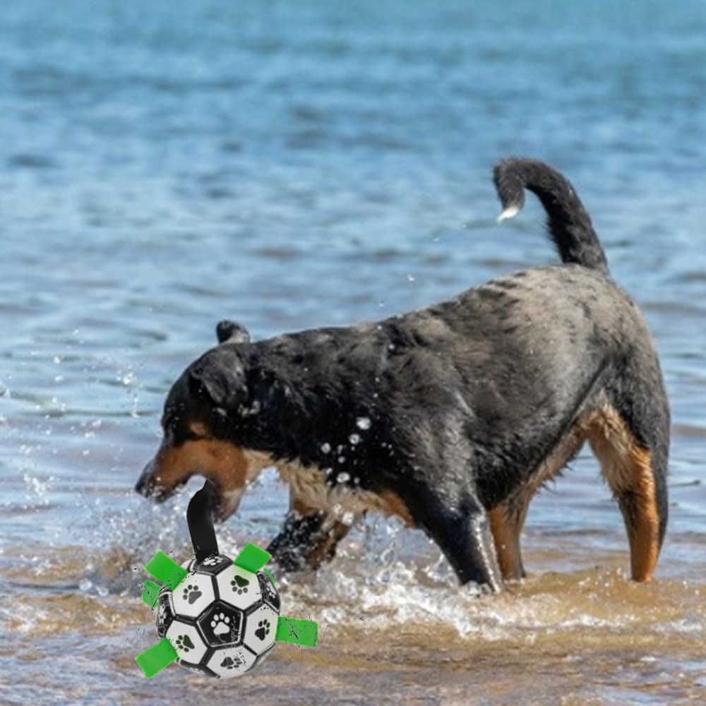 15cm Dog Bite Chew Balls Puppy Outdoor Training Soccer With Grab Tabs Pets Accessories Interactive Pet Football Toys