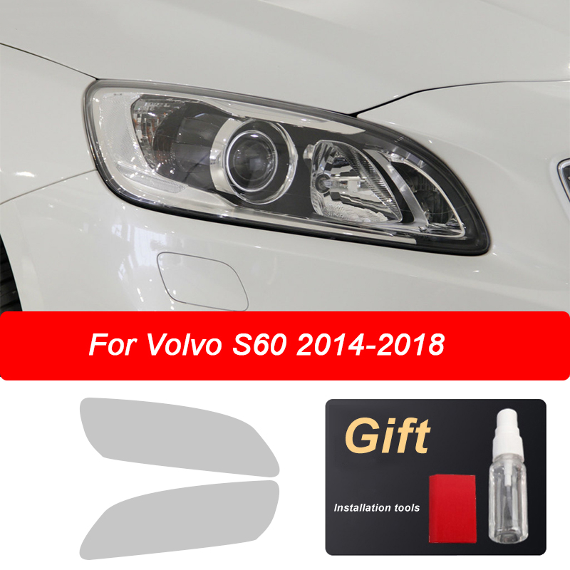 2 Pcs Car Front Light Transparent TPU Sticker Headlight Protective Film For XC90 XC40 XC60 S60 S90 V60 V90 Accessories