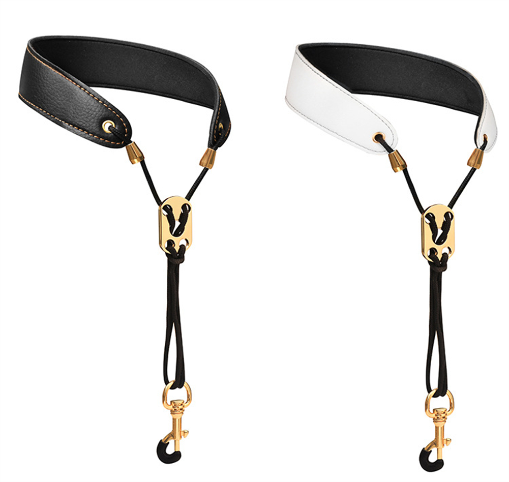 Leather Saxophone Neck Strap Universal Soft Neckband For Soprano Tenor Alto Baritone Sax Prevent Pain Music Instrument Accessory