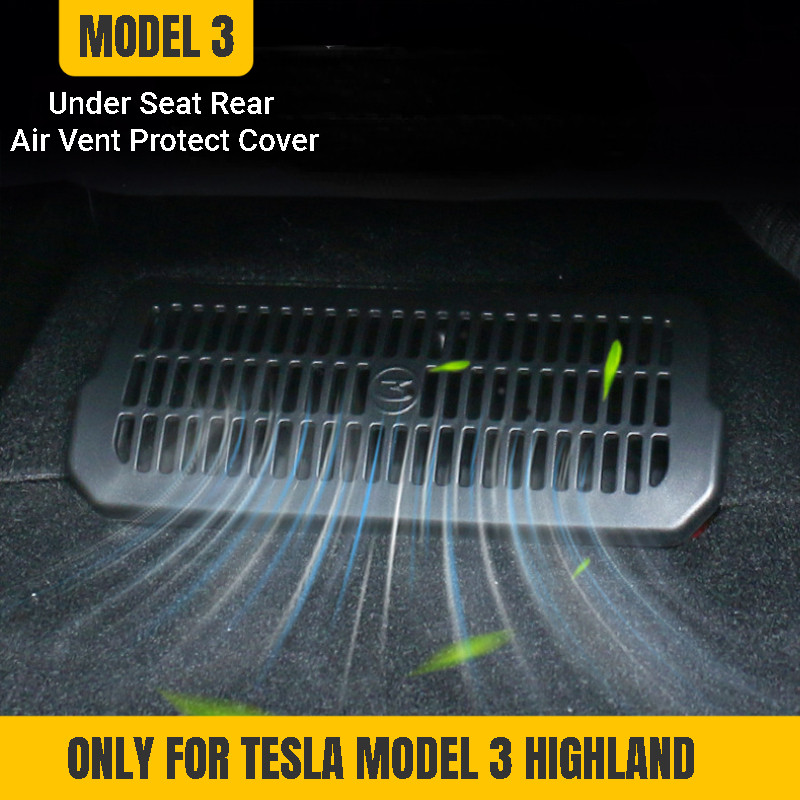 Under Seat Rear Air Vent Protect Cover for Tesla Model 3 Highland Anti-blocking Dust Covers Car Accessories