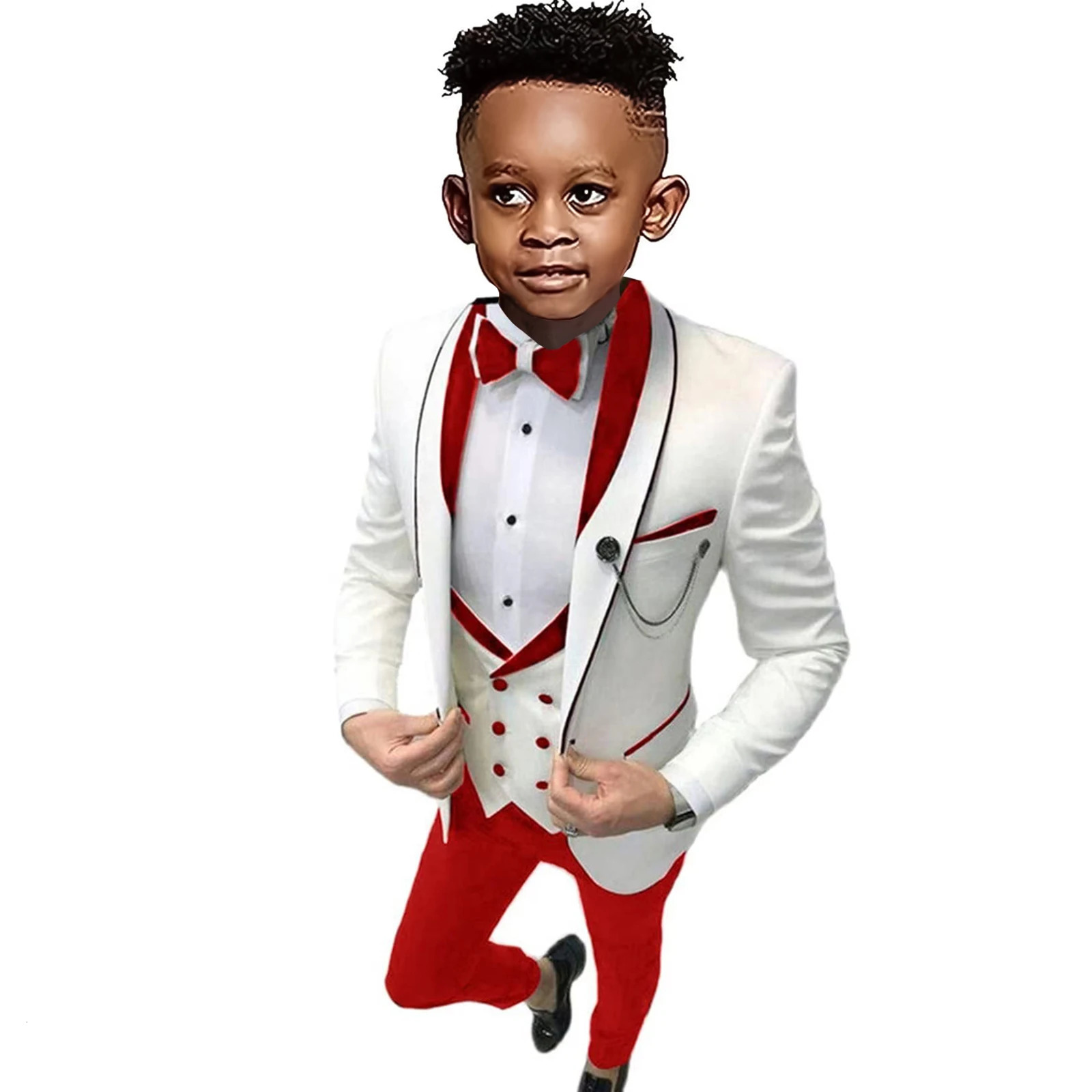 3-14 Years Four Pieces Formal Suits Set Toddler Outfit Suit Set For Boys Children Wedding Guest Classic Smart Tuxedo Pantsuit 240521