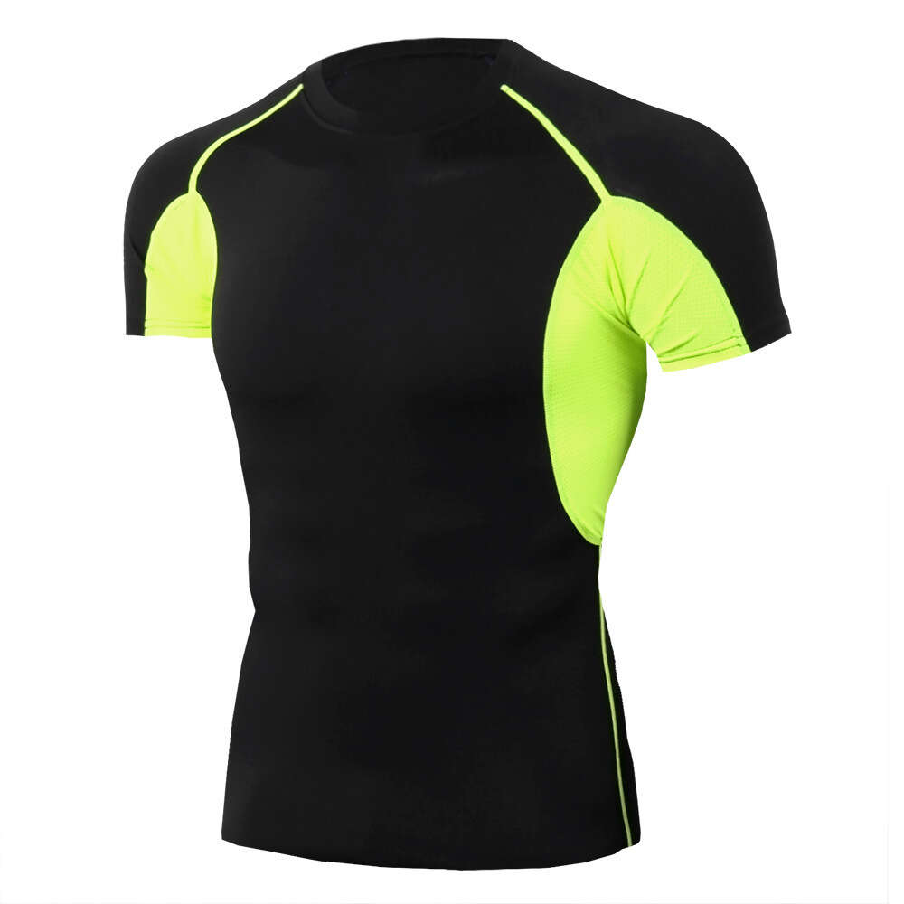 Ddmytiger Men S Tight Fitting Short Sleeved T Shirt Fiess Running Training Elastic Quick Drying Clothing H