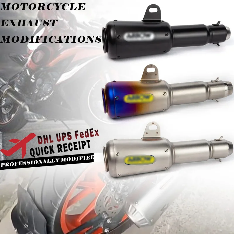 Universal Motorcycle Exhaust Pipe ARROW Muffler Pipe Escape Moto For Kawasaki Honda Z800 S1000RR NC700 R3 GW250 CBR300 RC390 R1