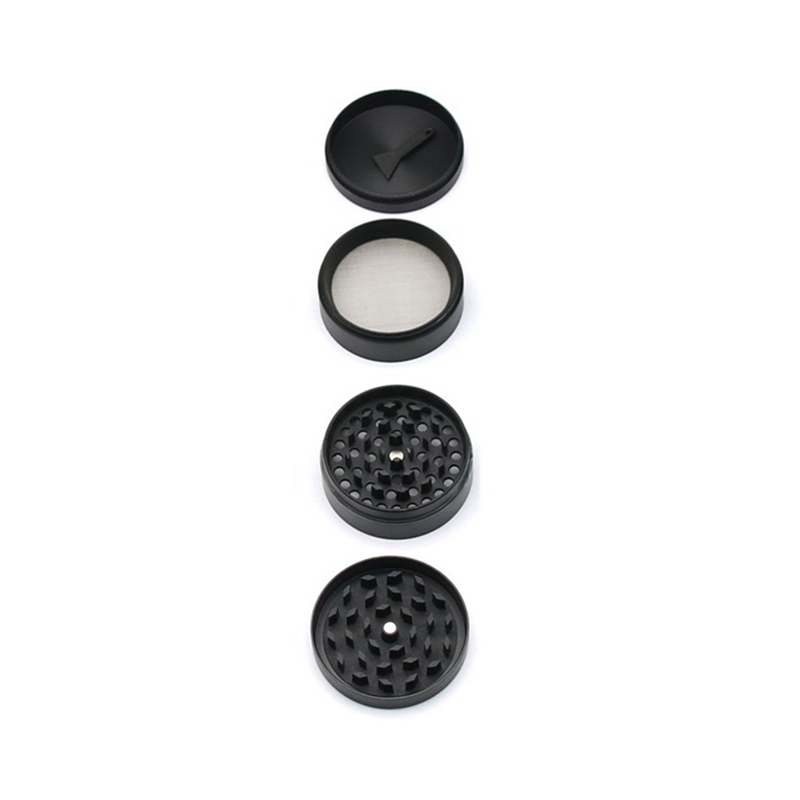 Spice Grinder 4 Layers Grinder 2.5 Inch, Spice Grinder, Food Mill Zinc Alloy Smooth Grinding,Black