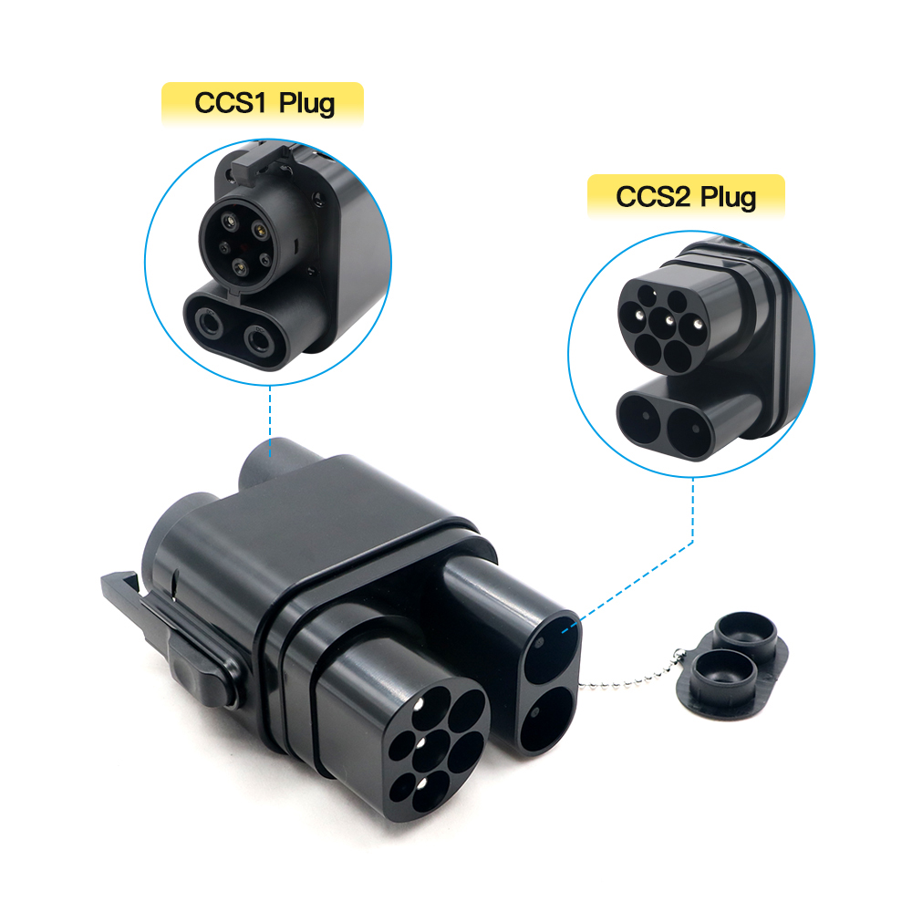 EV Charger Adaptor CCS2 To CCS1 DC Fast Charging 250A For Eletric Vehicle PHEV Hybrid Cars