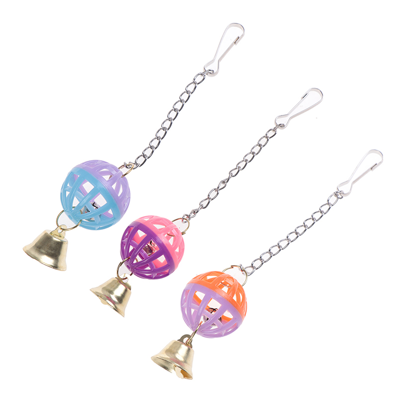 Cute Parrot Toys Pet Bird Parakeet Climb Bite Chew With Hanging Swing Bell Ball Supplies Dropshipping