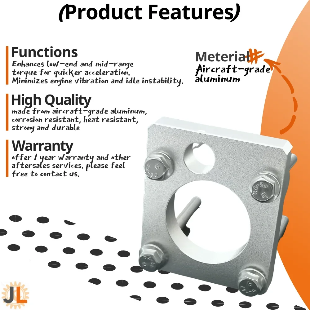 Throttle Body Spacer for Daihatsu Max L950S L952S L960S EF-DET JB-DET EF-VE 2001-2005 Gasket Horsepower Torque Upgrade Qty(1)