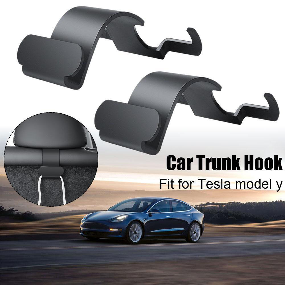 2pcs Car Trunk Hook For Tesla Model Y Trunk Hook Row Chair Car Interior Car Accessories Tidy Storage To Increase Storage Space