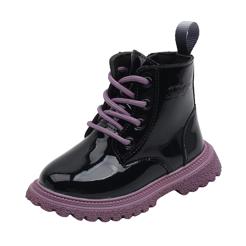 High Quality Children Platform Boots Colorful Shoelace Comfortable Toddler Girl Boots Spring Autumn Kids Shoes for Boy F10064