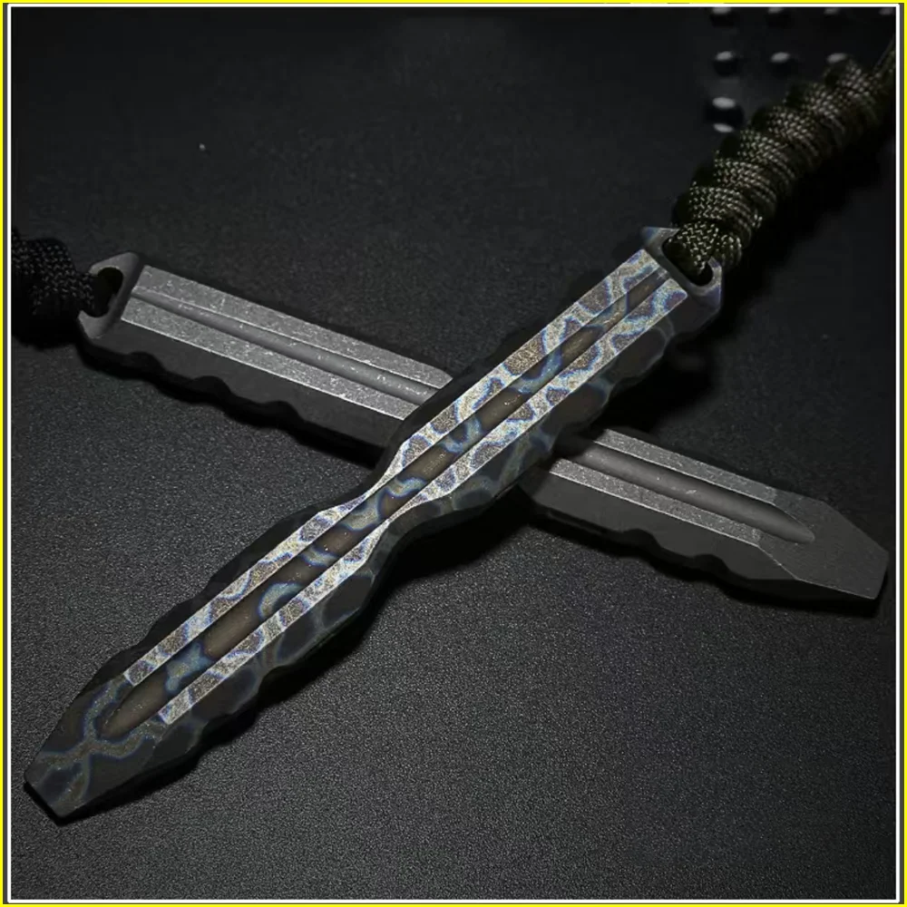 110mm Multifunctional Titanium Alloy Crowbar Pocket Pry Bar Nail Puller EDC Tacticals Tool Car Gifts With Four 1.5*6mm Grooves