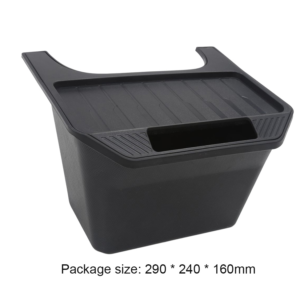 For Tesla Model Y Rear Center Console Storage Box TPE Large Capacity Car Console Tray Case with Cover Center Console Organizer