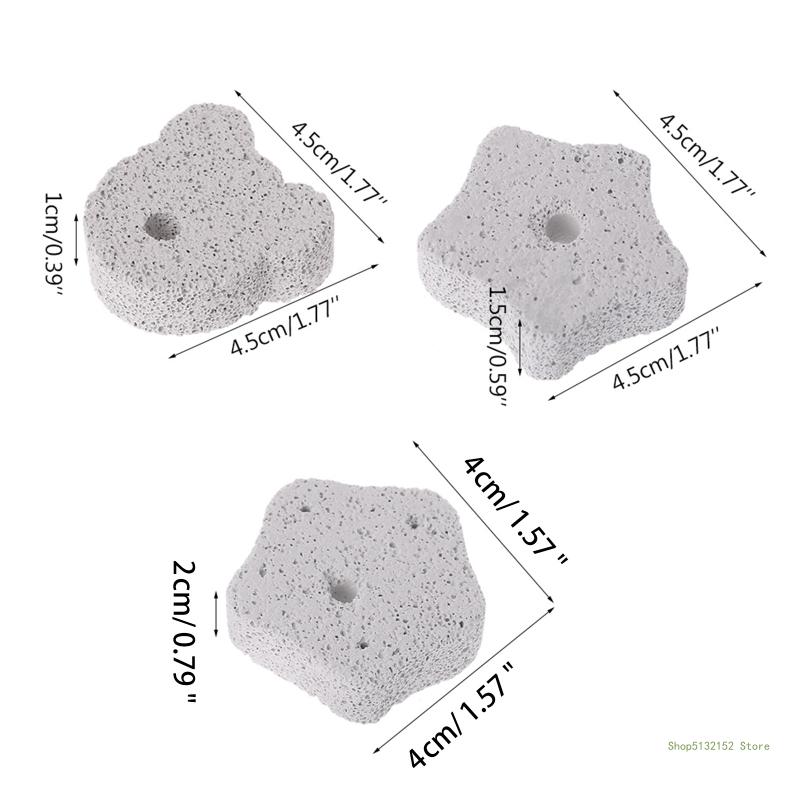 QX2E Hamster Chew Toy Lava Stone Teeth Grinding Flower Mineral Stone for Hamsters Chinchillas Rabbits Small Pet Animals