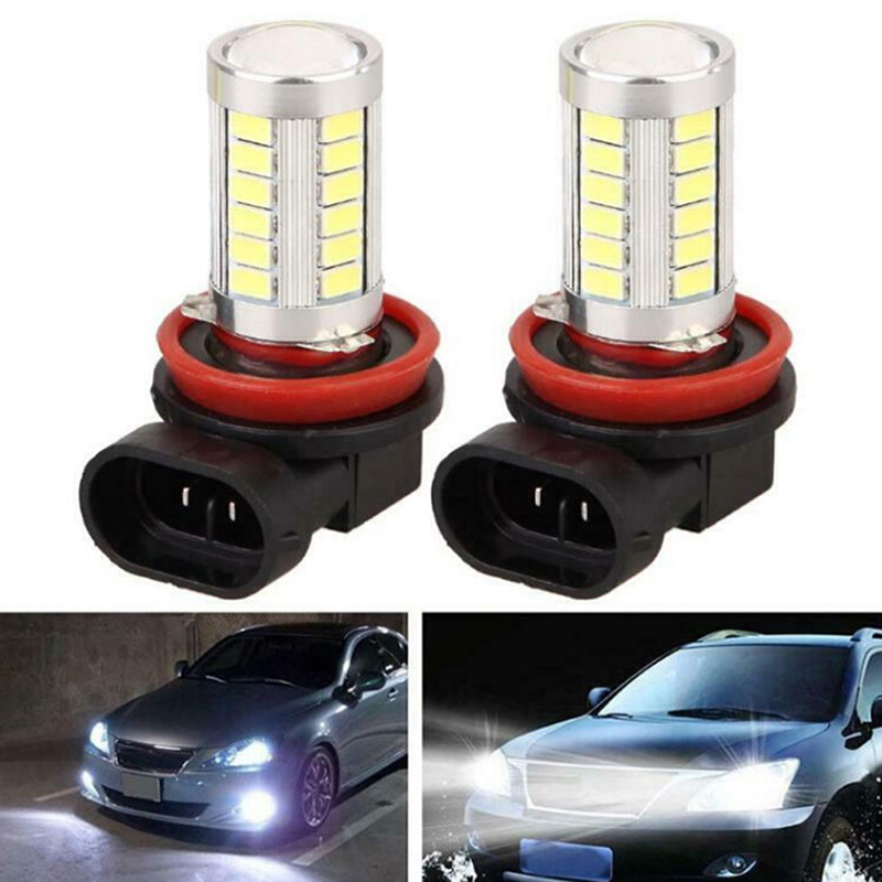 1Pc Super Bright H8/H11 33-LED White Car Fog Light Headlight Driving Lamp Bulb
