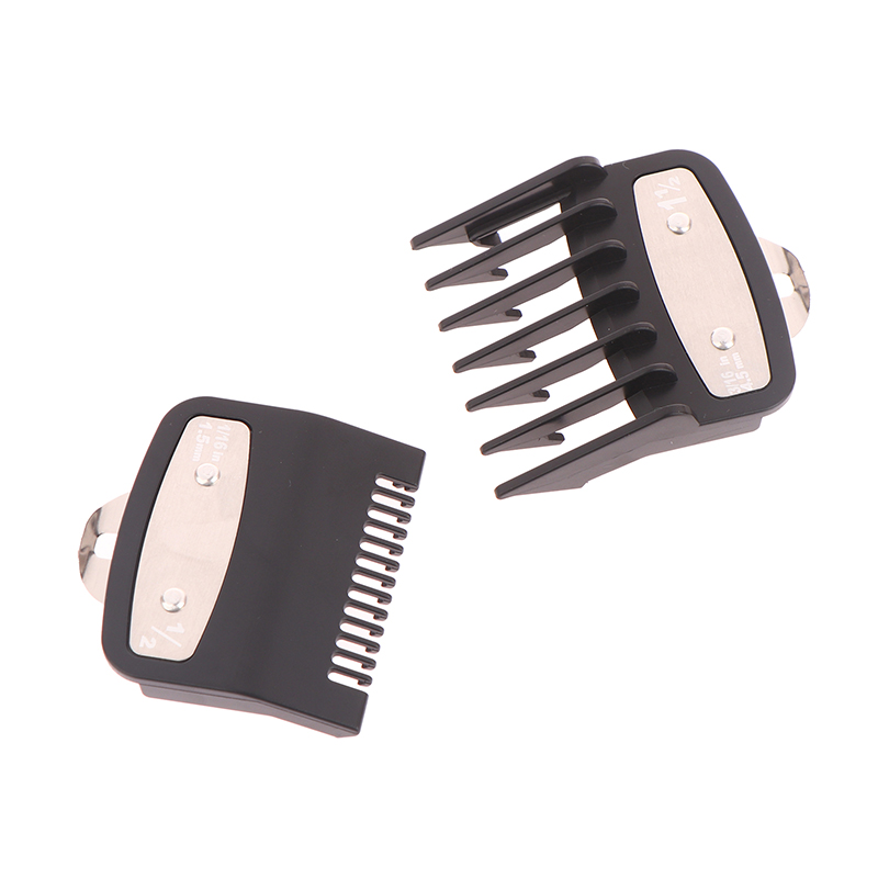 2Pcs Hair Clipper Guide Comb Cutting Limit Combs Standard Guards Attach Parts Electric Clippers Accessories 1.5mm + 4.5mm