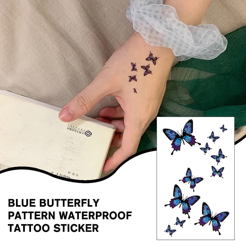 Sexy 3D Butterfly Temporary Tattoo Stickers Collarbone Paper Waterproof Transfer Water Disposable Butterfly Art Printing Bl B1Z5