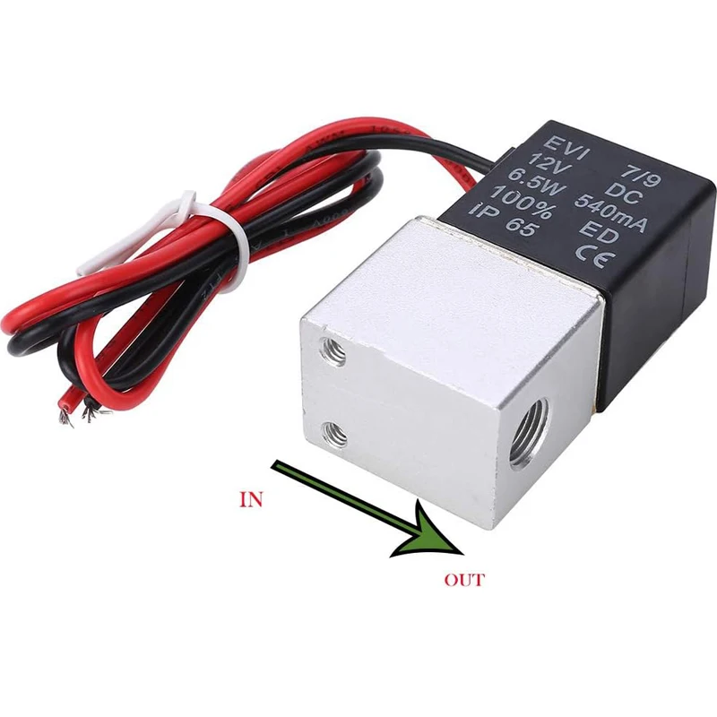 Compressor Valve 1/4" Normally Closed Pneumatic Aluminum Solenoid Valves 12V 24V Voltage For Air Water Oil
