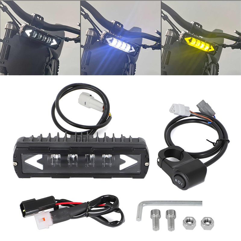 For Talaria Sting MX4 R Sport Dirt Bike 50W White Yellow LED Light Bar Headlight Switch Kit Motobike Driving Lamp Plug And Play