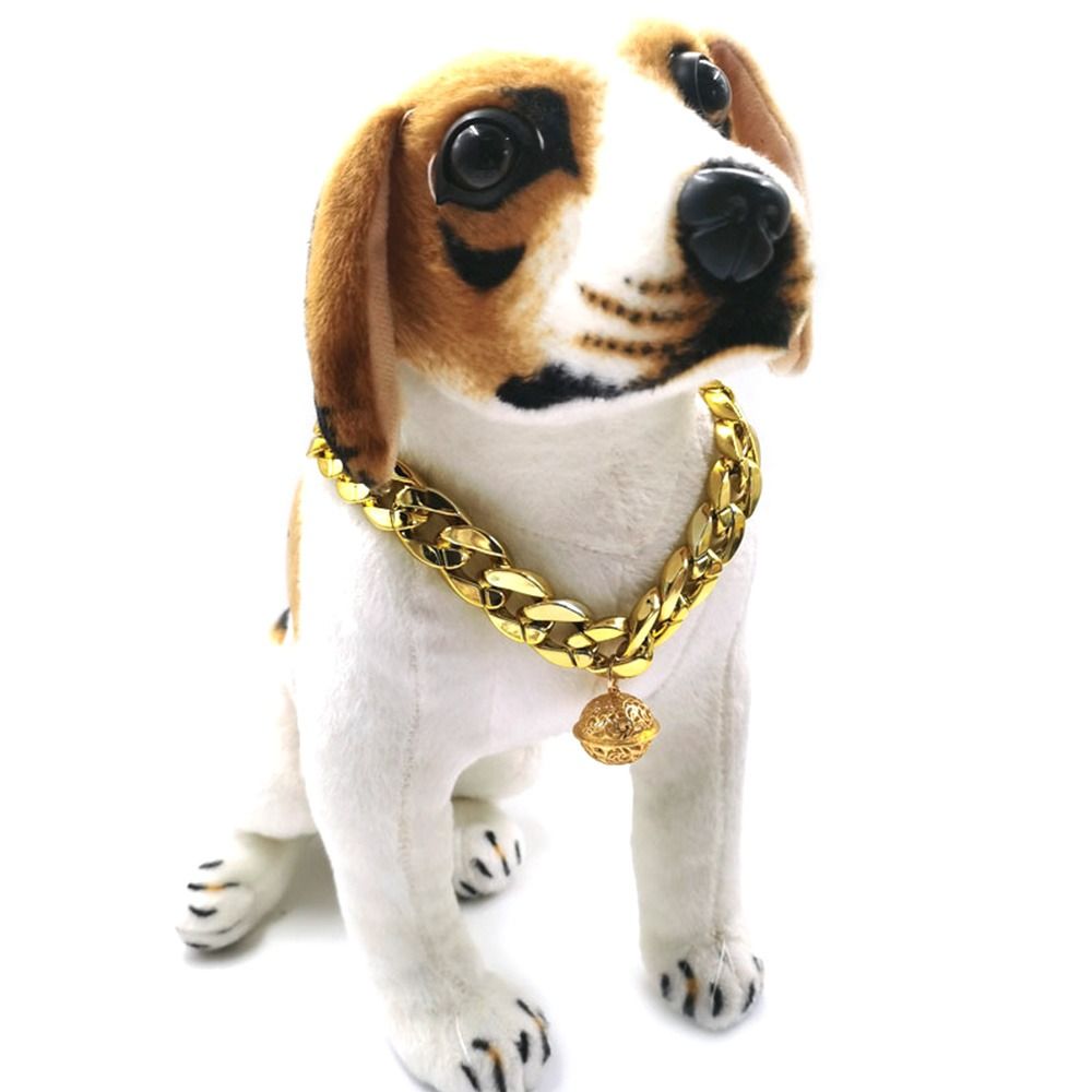 Pet Dog Collar Cuban Chain Dog Chain Dog Collar Lock Gold Silver Dog Chain French Bulldog Pitbull Collar