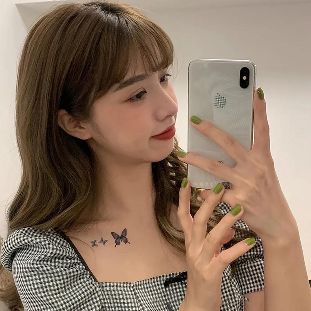 Sexy 3D Butterfly Temporary Tattoo Stickers Collarbone Paper Waterproof Transfer Water Disposable Butterfly Art Printing Bl B1Z5