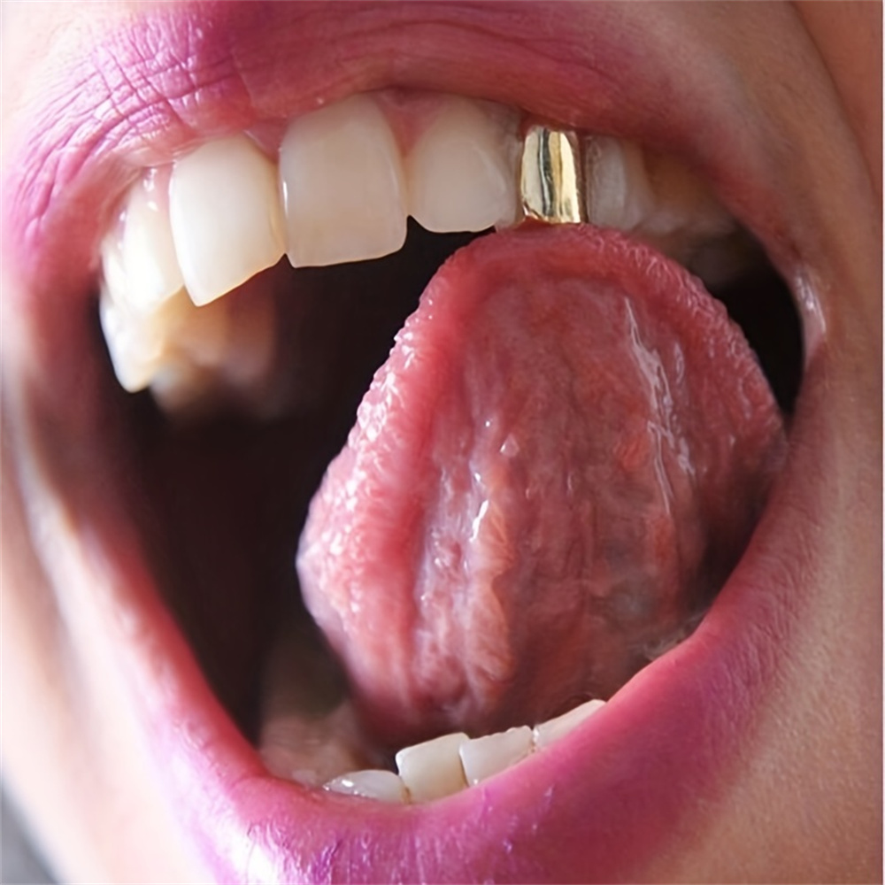 Gold Steel Teeth Cap - Great for Cosplay and Hip Hop fans