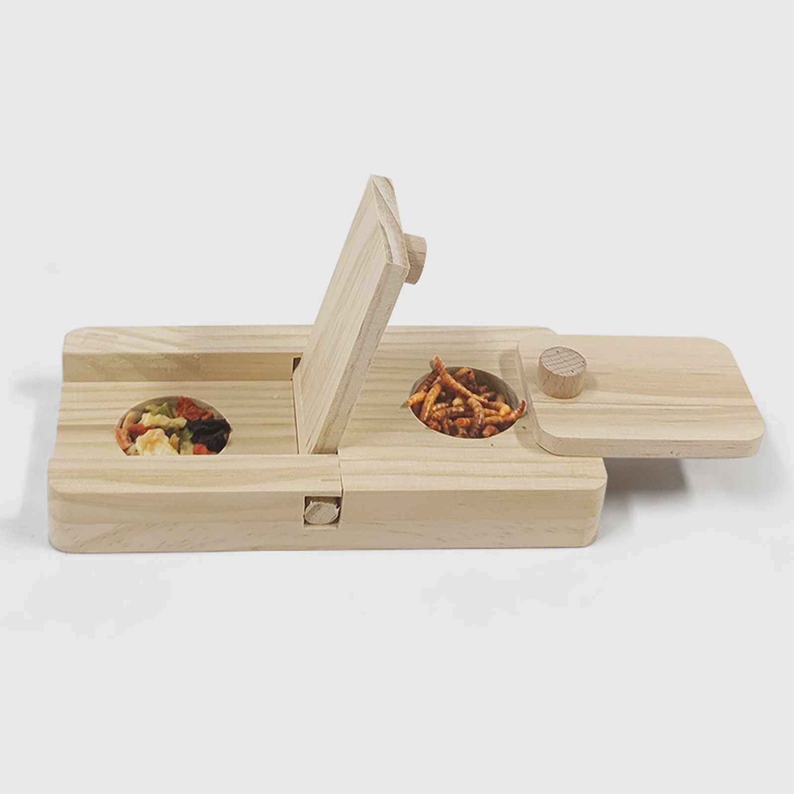 Wooden Enrichment Foraging Toy Chew Toys Funny Puzzle Game Feeding Toys for Bunny Hamster Chinchilla Small Pet Rabbit