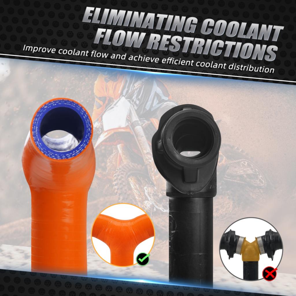 210MM Frame T-Piece Radiator Hose Kit For Husqvarna TE 300 TEi 300 FE 450 250 350 2024 TX 125 250 350 450 FX TC FC 2023-2024