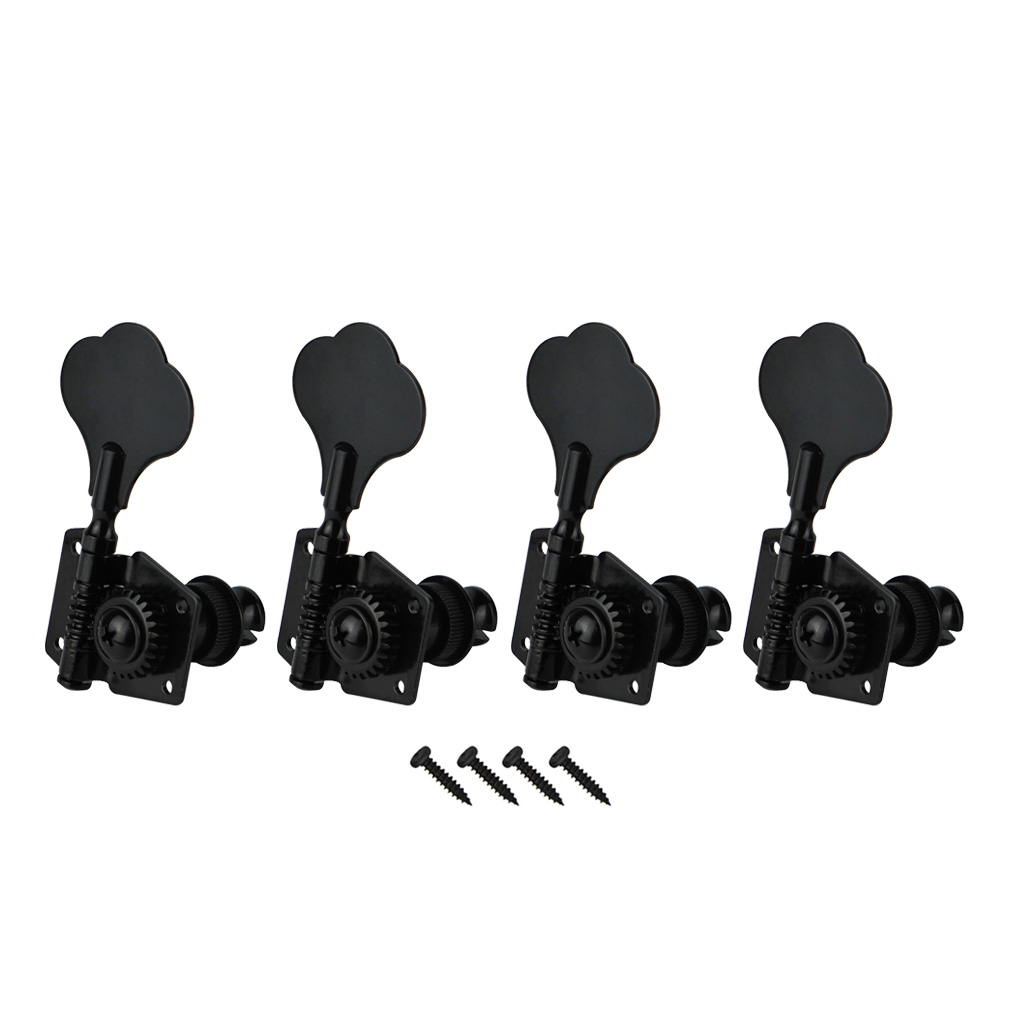 FLEOR 4pcs Vintage Open Gear Bass Tuning Keys Pegs Machine Head Tuner Fit FD 4 Strings Bass Guitar Precison