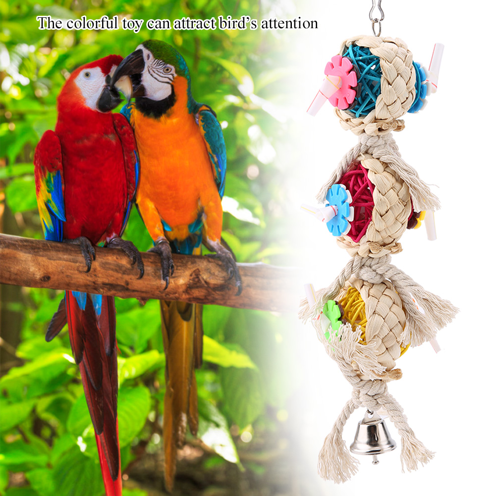 Safe Durable Bird Toy Bite Resistant Swing Hanging On Birdcage