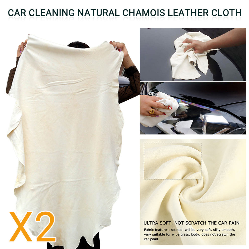 Car Cleaning Cloth Deerskin Leather Towel Drying Car Leather Cloth Super Absorbent Oil Tanned Washing Towels Clean Accessorie