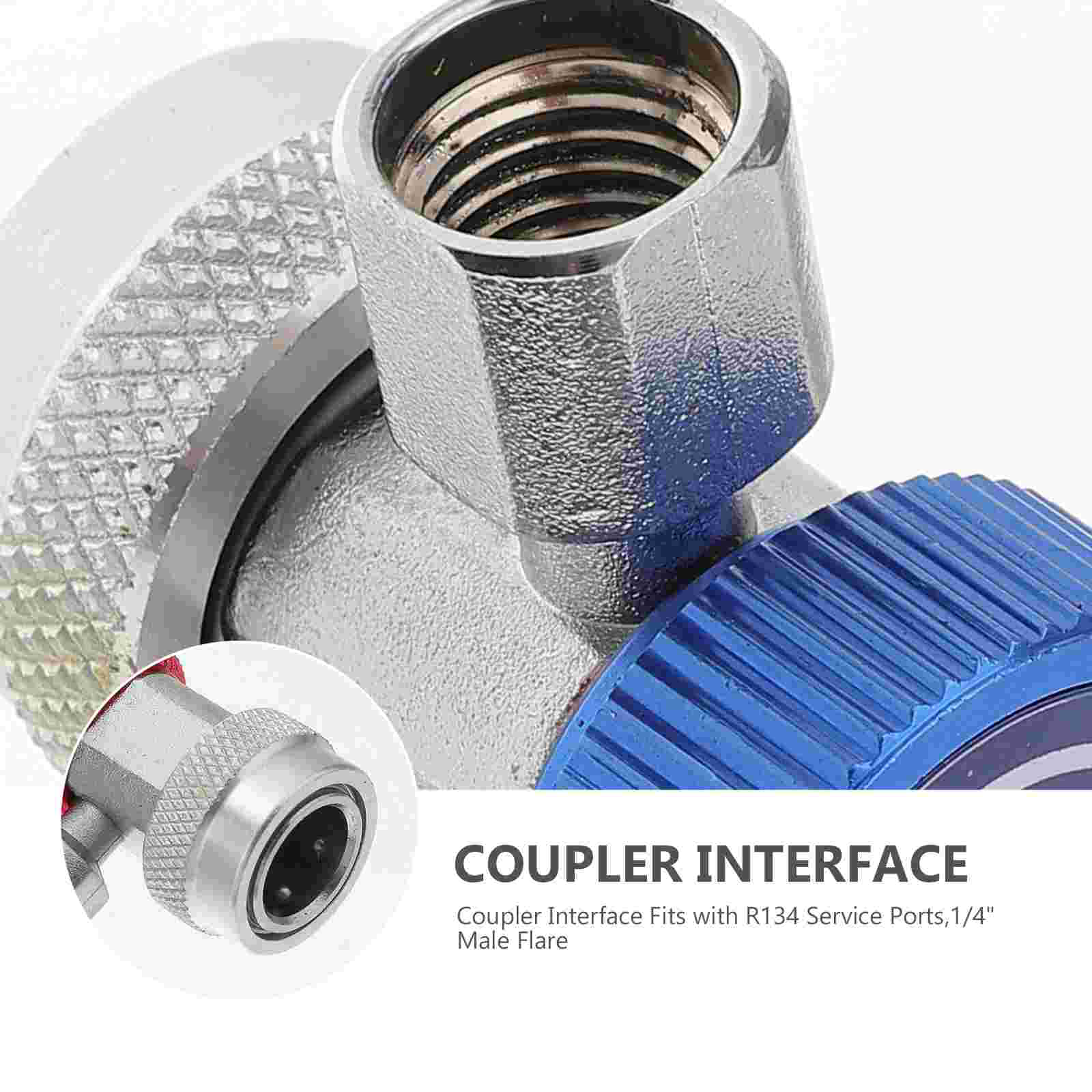 R134A Adapter Coupler Quick Ac Connector Kit Hose Refrigerant Fittings Car Recharge Gas 134A Hvac Air Conditioning Can