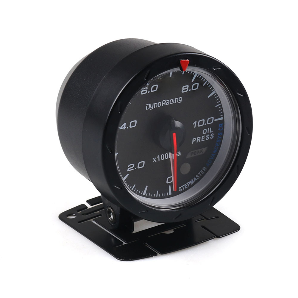60mm Car Vehicle Pointer Oil Pressure Meter Bracket DC12V Universal Boost Gauge With LED Light