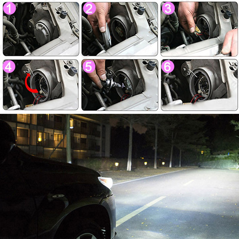 1/2pcs H4 100W 12V Super Bright White Fog Lights Halogen Bulb High Power Car Headlights Lamp Car Light Source Parking