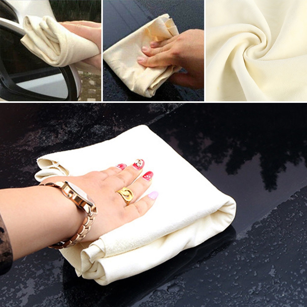 Car Cleaning Cloth Deerskin Leather Towel Drying Car Leather Cloth Super Absorbent Oil Tanned Washing Towels Clean Accessorie