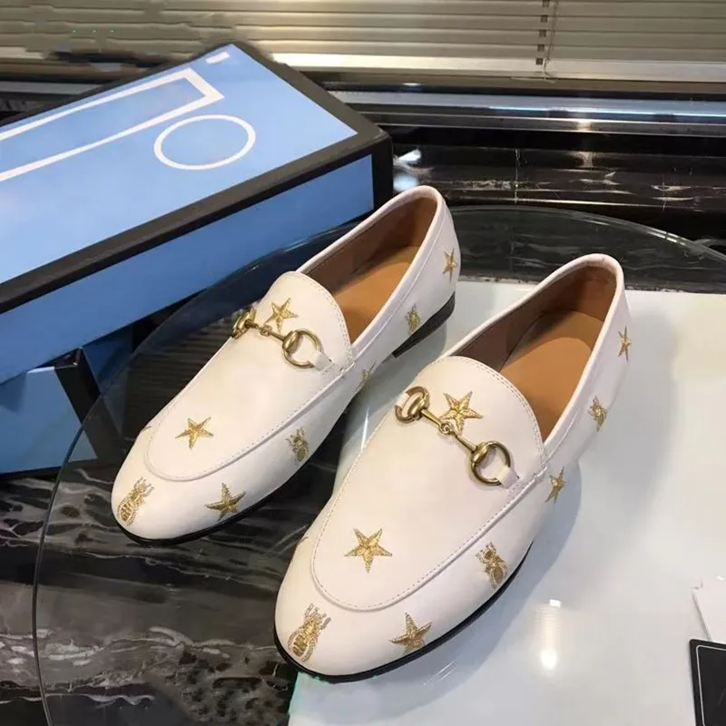 Designer Shoes Women Flat Leather Mules Loafers Fashion Princetown Office Formal Shoe