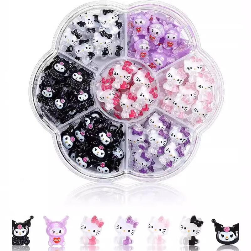 NAR052 70Pcs Nail Art Charms Cartoon Nail Jewelry Rhinestone Gems Kit DIY Craft