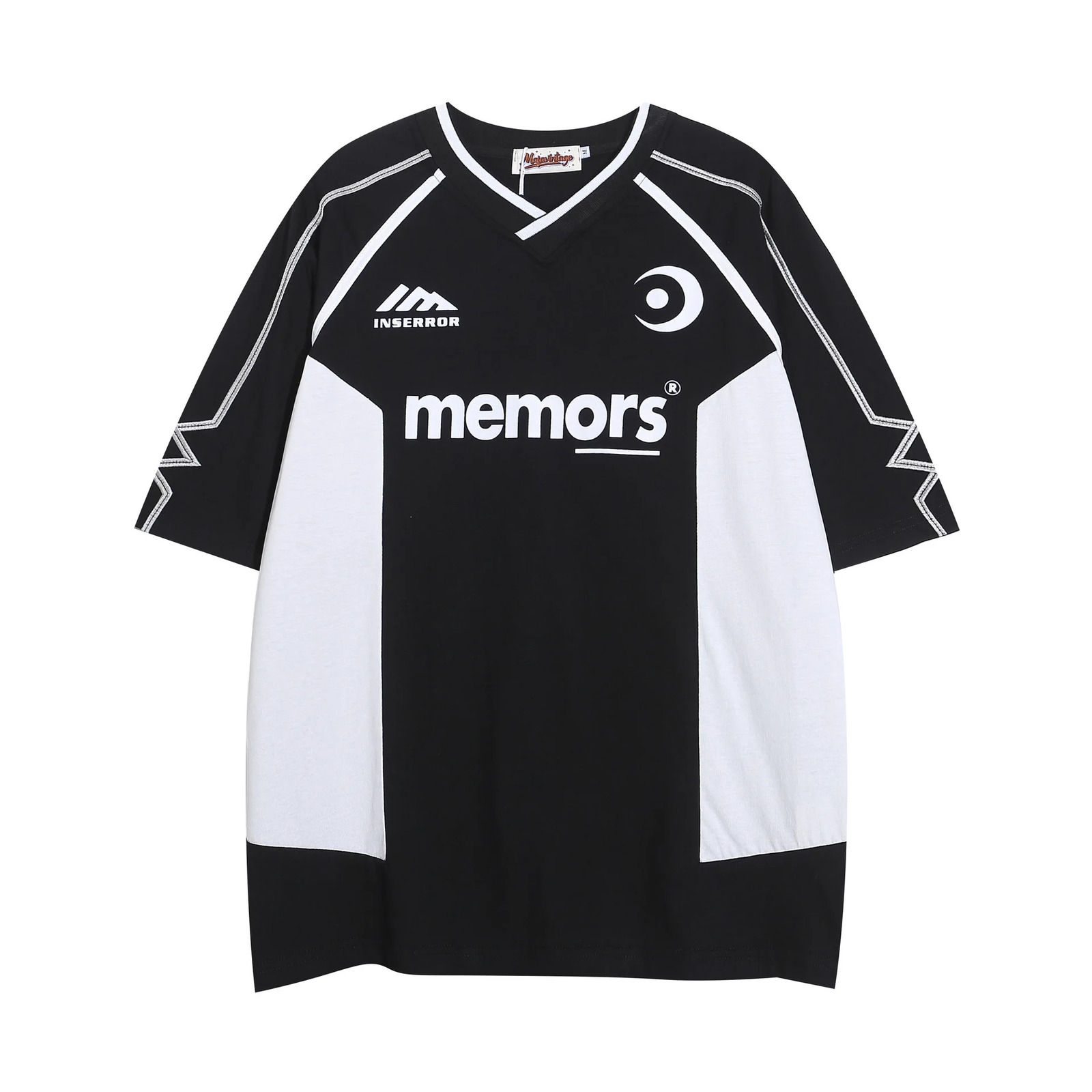 Summer Colour Blocking Loose Sport Tshirt Men Women Casual Short Sleeves Tees Harajuku Trend Style Tops 240518