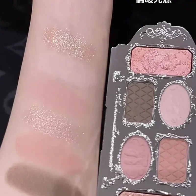 Hua Knows Swan Ballet 6 Color eye shadow Palette Durable easy to wear matte pearlescent eye shadow makeup palette 240522