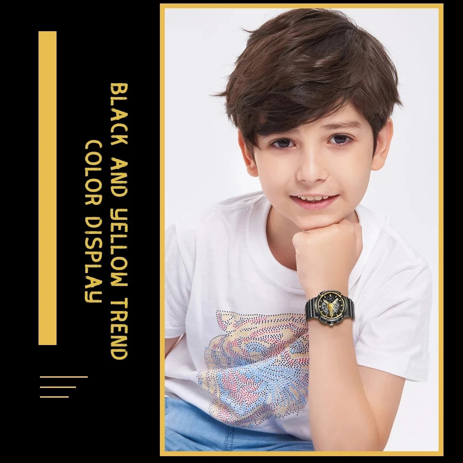 LIGE Military Kids Sport Watches 50M Waterproof Electronic Wristwatch Stop Watch Clock Children Digital Watch For Boys GirlsBox 240517