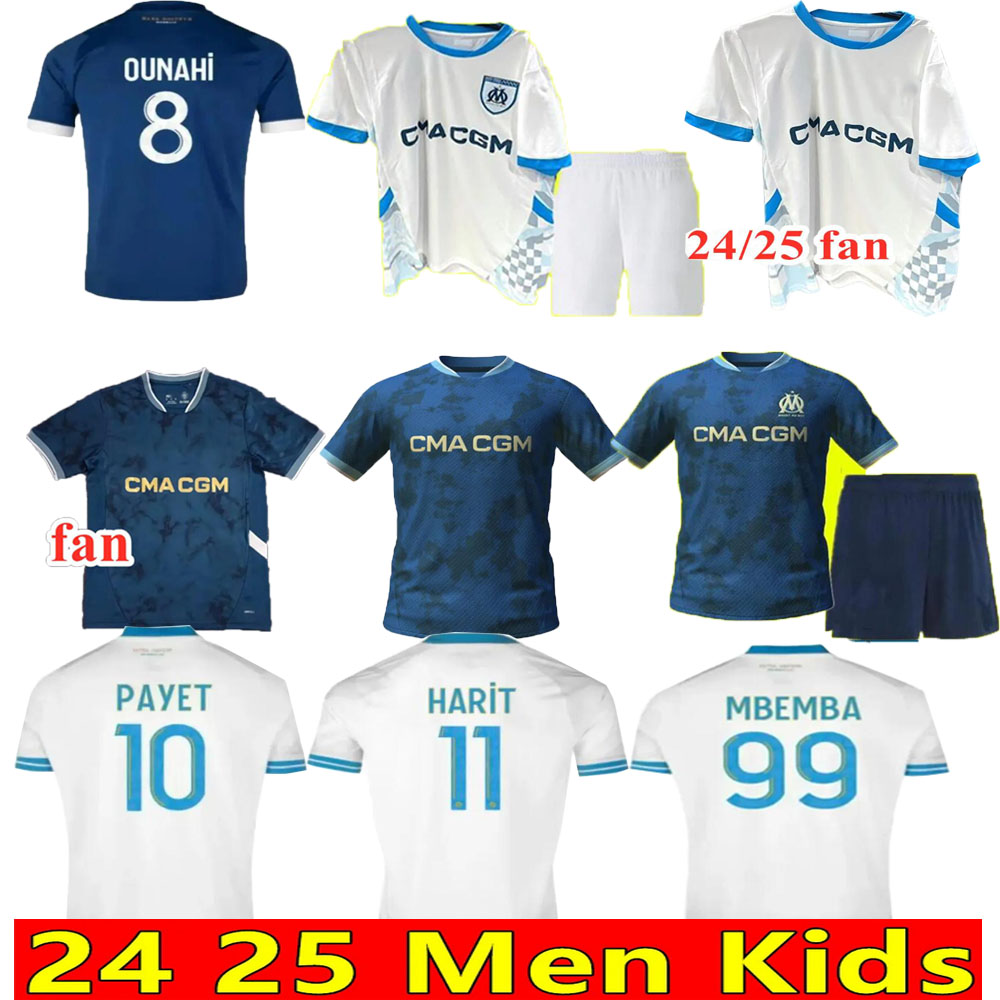 24 25 maillot MarseilleS soccer jerseys foot CUISANCE GUENDOUZI ALEXIS PAYET CLAUSS 2024 football shirts men kids equipment VERETOUT Under OM Olympique Vitinha