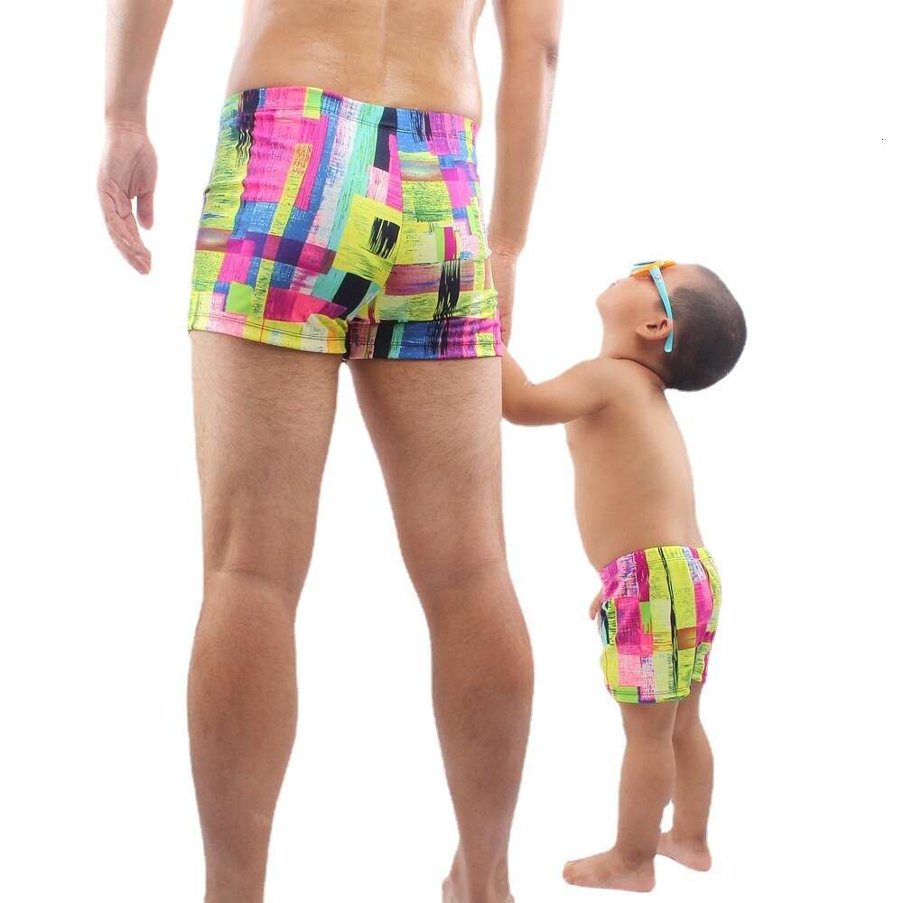 Ddmytiger Ddmytiger Men S Parent Child Boys Swimming Pants Adults And Children Flat Angle Shorts Quick Drying Swimsuits Dad Hot Spring H
