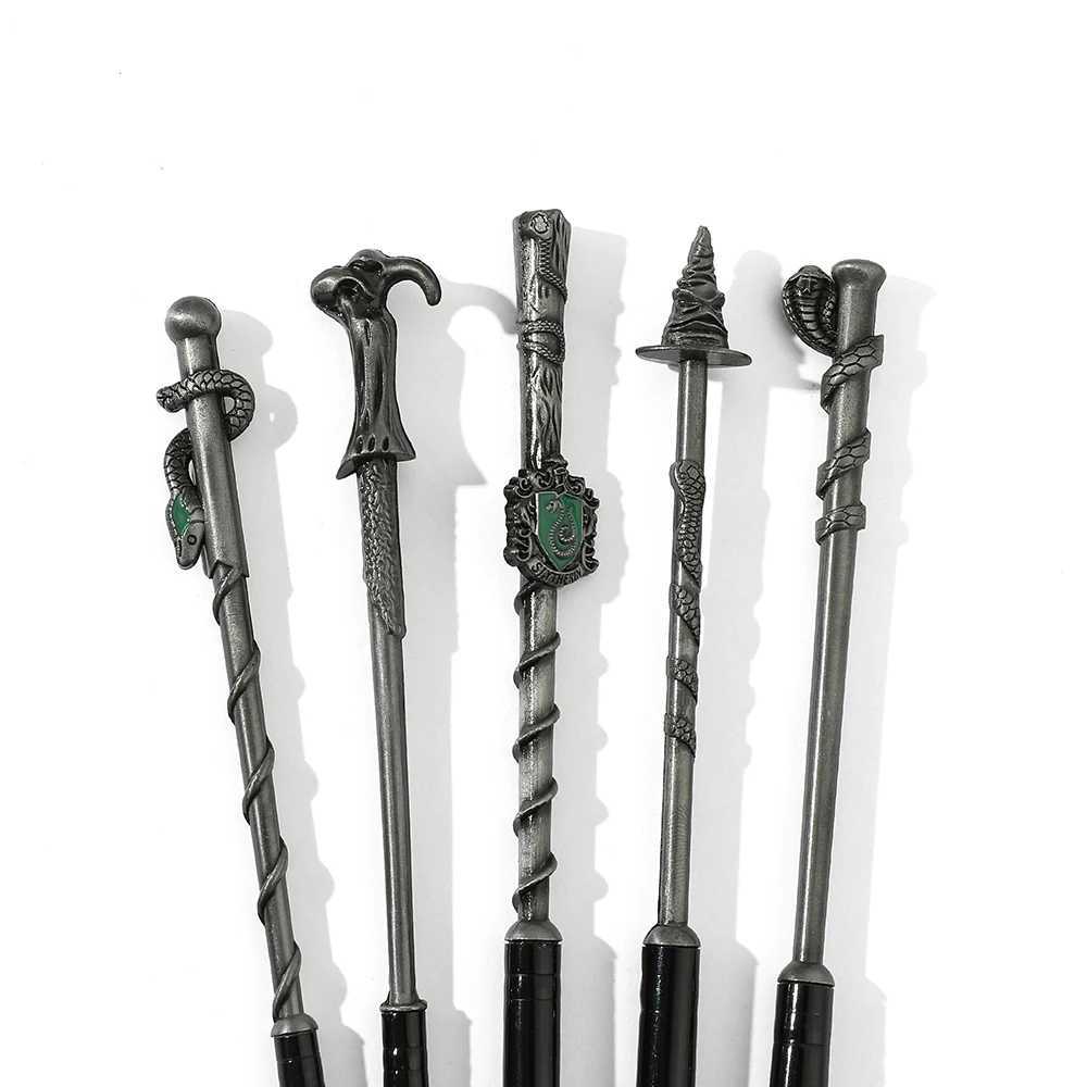 Makeup Brushes 5 pieces/set of snake retro magic wand makeup brush Slytherin eye shadow brush animal beauty brush female beauty tool kit Q240522