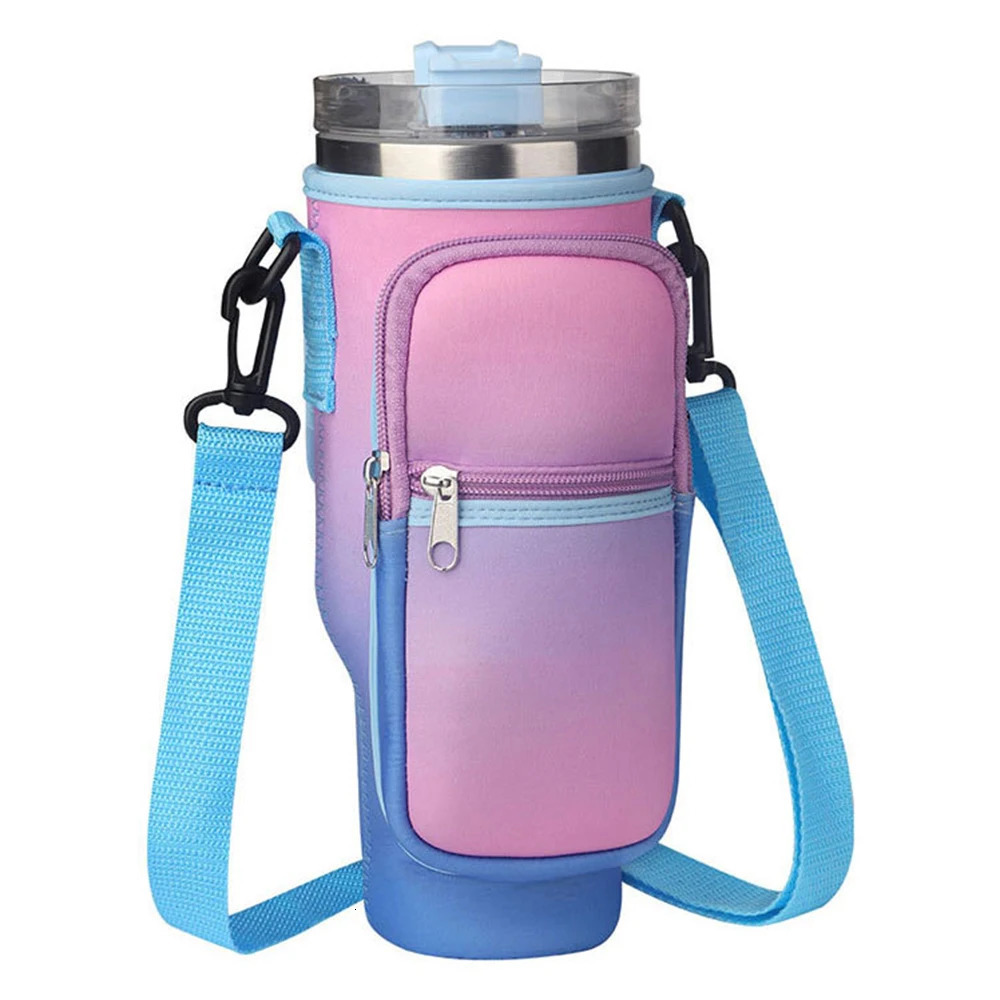 Insulated Water Bottle Cover Multi-functional Bottle Leak-proof Cup Sleeve Neoprene Bag With Pouch Waterproof Cup Cover 240510