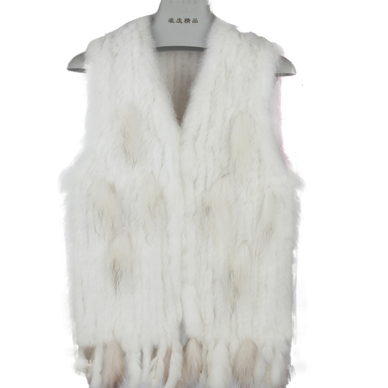 colors Women Genuine real Rabbit Fur Vest coat tassels Raccoon Fur collar Waistcoat T191118