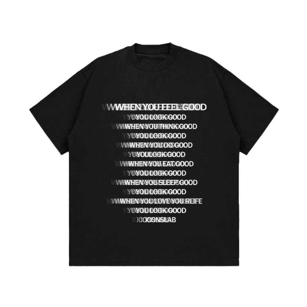 American style high street random code overlapping letters digital printing short couple hip-hop trendy brand loose half sleeved T-shirt M523 36 ddmym