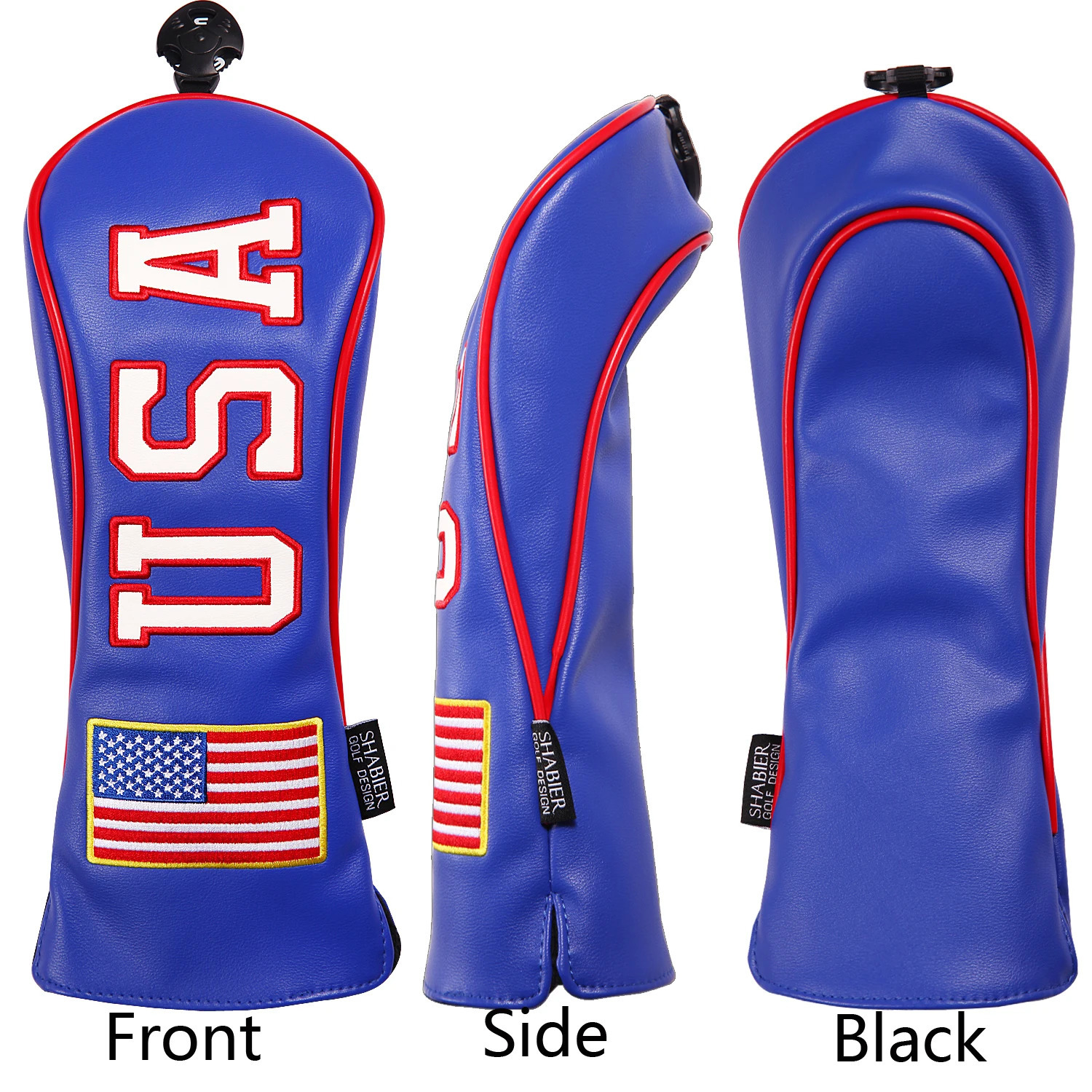 Golf Headcovers USA Stars and Stripes White Vintage Retro Patriotic Driver Fairway Hybird Wood Cover 240523