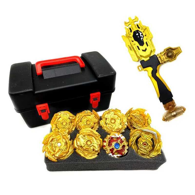 4D Beyblades 2022 New Rotating Top Burst Arena Toy Set Gold Beylade Burst with Launcher and Storage Box Bayblade Bable B 135 Q240522