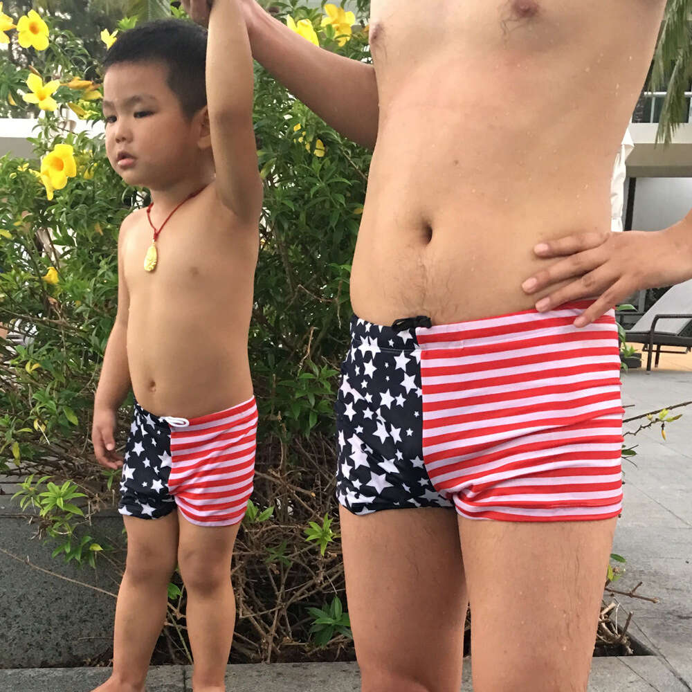 Ddmytiger Ddmytiger Parent Child Boys Swimming Trunks Adults And Children S Flat Angle Shorts Low Price Swimsuits Dad Hot Spring H