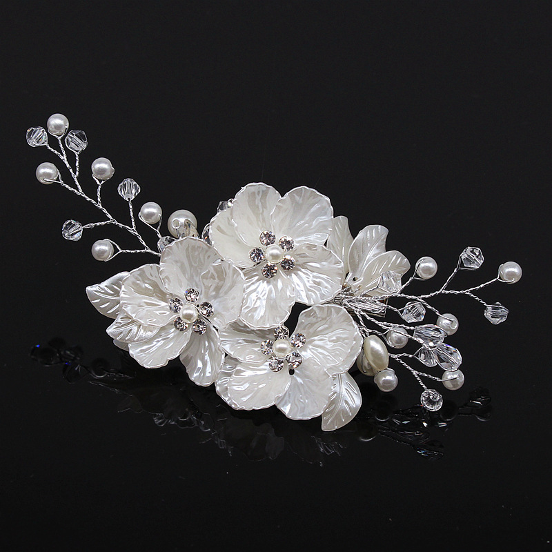 New Fashion Vintage Wedding Bridal Crystal Rhinestone Pearl Beaded Hair Accessories Headband Band Crown Tiara Ribbon Headpiece Jewelry